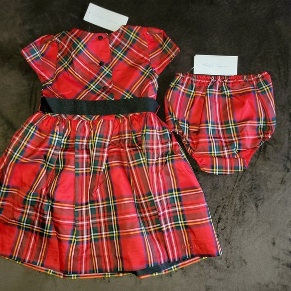 Red Plaid Dress with Bloomers - Picture 4 of 4